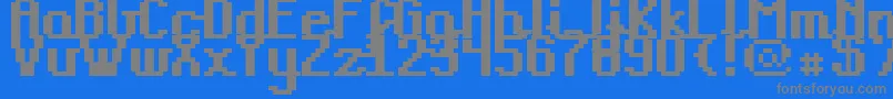 TeachersPetBold Font – Gray Fonts on Blue Background