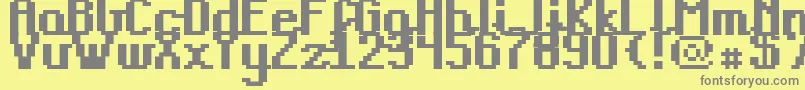 TeachersPetBold Font – Gray Fonts on Yellow Background