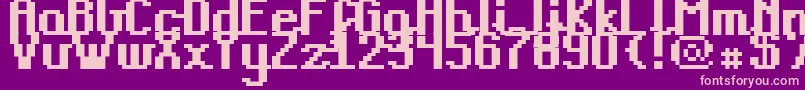 TeachersPetBold Font – Pink Fonts on Purple Background