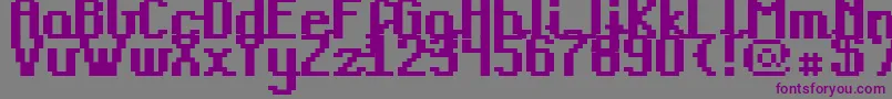 TeachersPetBold Font – Purple Fonts on Gray Background