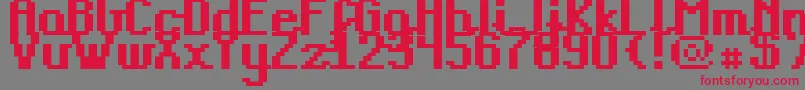TeachersPetBold Font – Red Fonts on Gray Background
