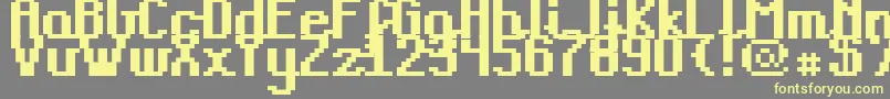 TeachersPetBold Font – Yellow Fonts on Gray Background