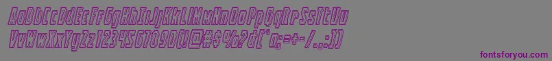 Battleworldengraveital Font – Purple Fonts on Gray Background