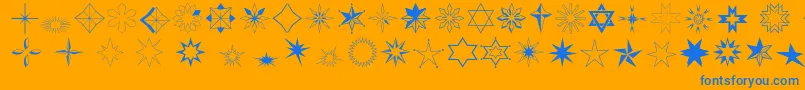 fuente Stars2o – Fuentes Azules Sobre Fondo Naranja