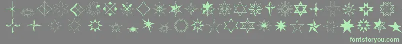 Stars2o Font – Green Fonts on Gray Background