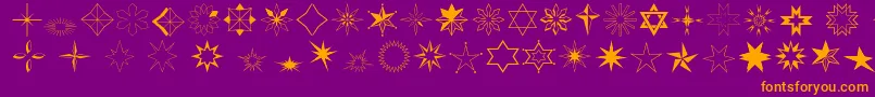 Шрифт Stars2o – оранжевые шрифты на фиолетовом фоне