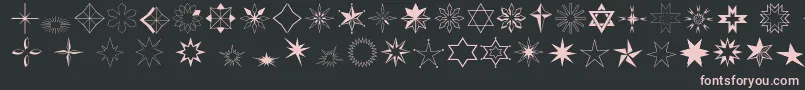 Stars2o Font – Pink Fonts on Black Background