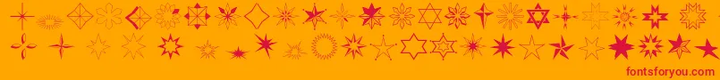 fuente Stars2o – Fuentes Rojas Sobre Fondo Naranja