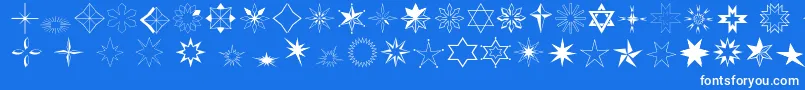 Stars2o Font – White Fonts on Blue Background