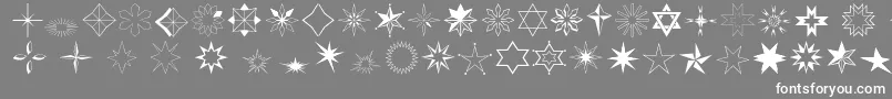 Stars2o-fontti – valkoiset fontit harmaalla taustalla