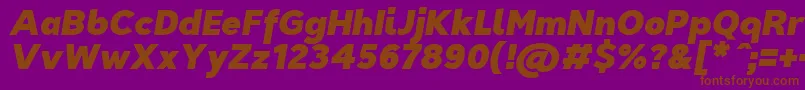 TriompheBlackitalic Font – Brown Fonts on Purple Background