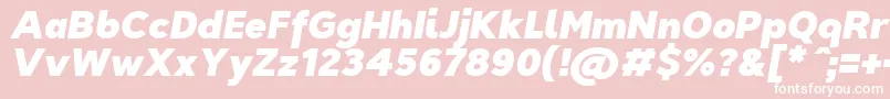 TriompheBlackitalic Font – White Fonts on Pink Background