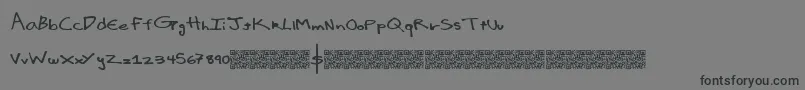 フォントLuxuryimport – 黒い文字の灰色の背景