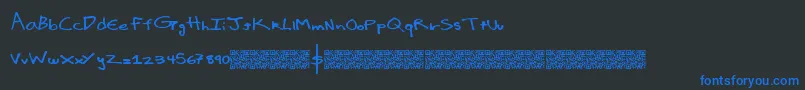Luxuryimport Font – Blue Fonts on Black Background
