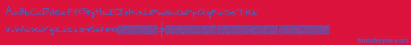 Luxuryimport Font – Blue Fonts on Red Background