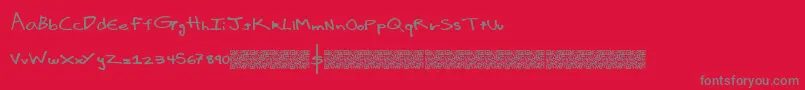 Luxuryimport Font – Gray Fonts on Red Background