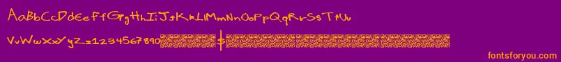 Luxuryimport Font – Orange Fonts on Purple Background