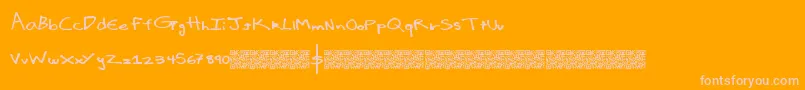 Luxuryimport Font – Pink Fonts on Orange Background