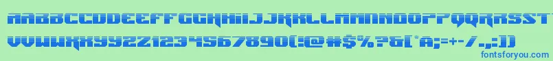 Jumpershalf Font – Blue Fonts on Green Background