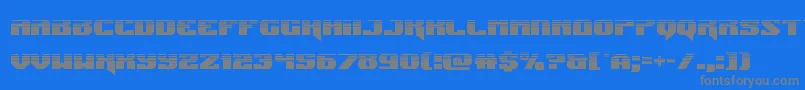 Jumpershalf Font – Gray Fonts on Blue Background