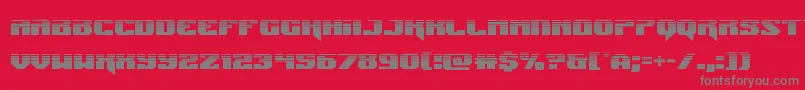 Jumpershalf Font – Gray Fonts on Red Background