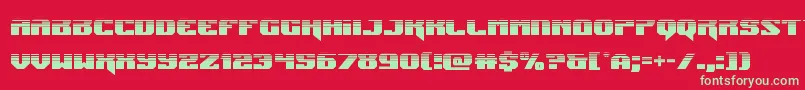 Jumpershalf Font – Green Fonts on Red Background