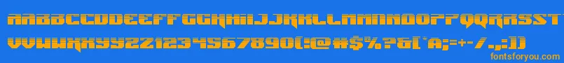 Jumpershalf Font – Orange Fonts on Blue Background