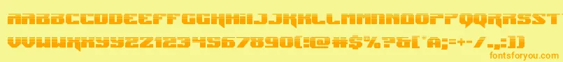 Jumpershalf Font – Orange Fonts on Yellow Background