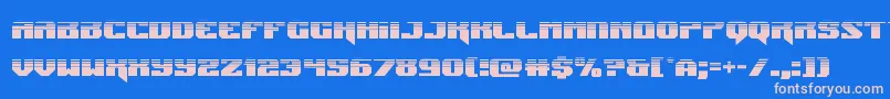 Jumpershalf Font – Pink Fonts on Blue Background