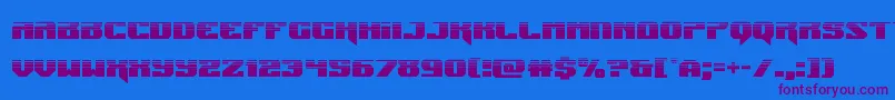 Jumpershalf Font – Purple Fonts on Blue Background