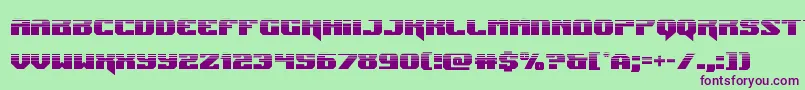 Jumpershalf Font – Purple Fonts on Green Background