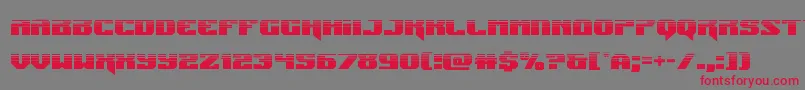 Czcionka Jumpershalf – czerwone czcionki na szarym tle