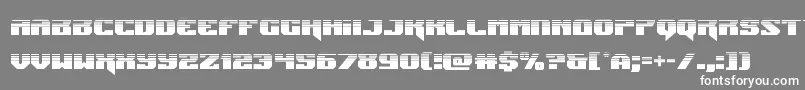 フォントJumpershalf – 灰色の背景に白い文字