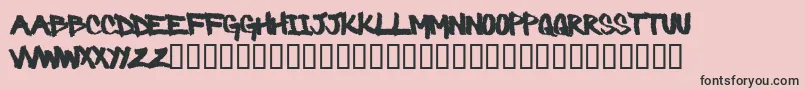 Barbaric Font – Black Fonts on Pink Background