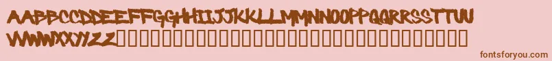 Barbaric Font – Brown Fonts on Pink Background