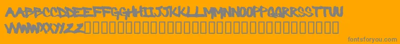 Barbaric Font – Gray Fonts on Orange Background