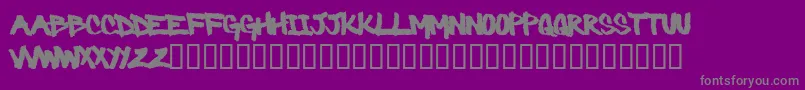 Barbaric Font – Gray Fonts on Purple Background
