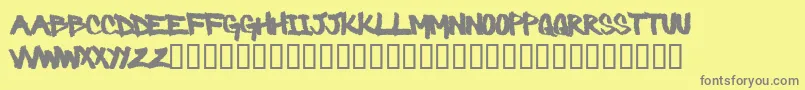 Barbaric Font – Gray Fonts on Yellow Background