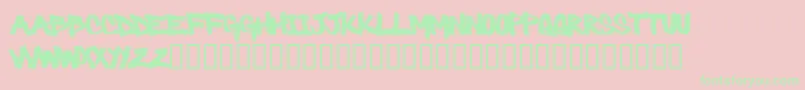 Barbaric Font – Green Fonts on Pink Background