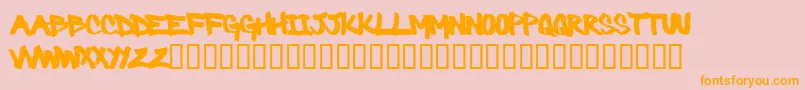 Barbaric Font – Orange Fonts on Pink Background