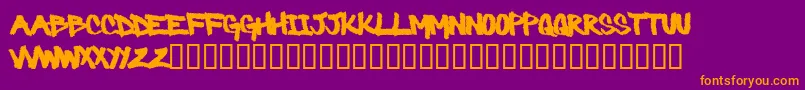 Barbaric Font – Orange Fonts on Purple Background