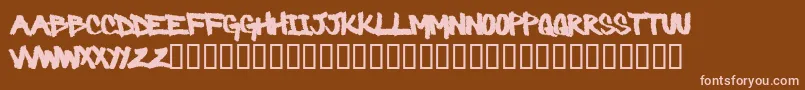 Barbaric Font – Pink Fonts on Brown Background