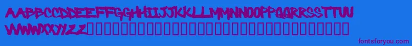 Barbaric Font – Purple Fonts on Blue Background