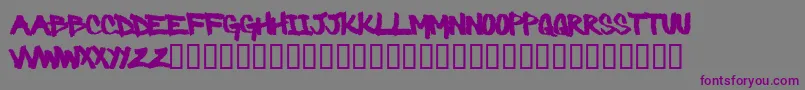 Barbaric Font – Purple Fonts on Gray Background