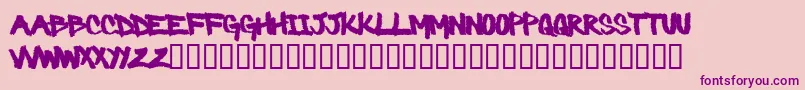 Barbaric Font – Purple Fonts on Pink Background