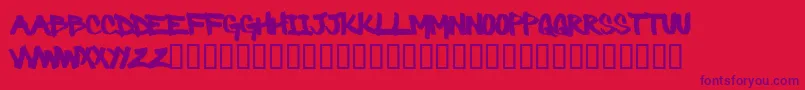 Barbaric Font – Purple Fonts on Red Background