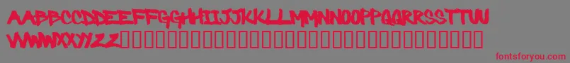 Barbaric Font – Red Fonts on Gray Background