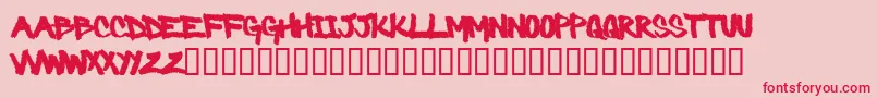 Barbaric Font – Red Fonts on Pink Background