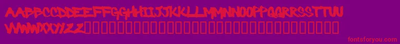 Barbaric Font – Red Fonts on Purple Background