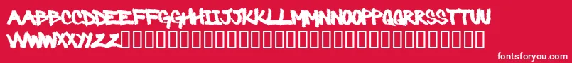 Barbaric Font – White Fonts on Red Background